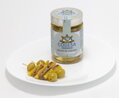 Špízy Gildas z kantábrijských ančovičkových filiet s olivami a jemne pikantnou papričkou Guindilla v oleji 250g CODESA Anchoas de Cantabria edícia LIMITADA 