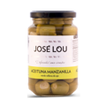 Zelené olivy odrody Manzanilla plnené cesnakom 355g José Lou