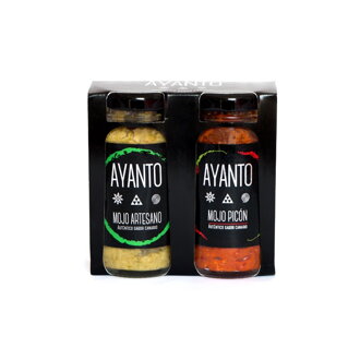Tradičné paprikové omáčky z Kanárskych ostrovov 2 x 90ml duo-pack Mojo Verde a Mojo Picón Canario Artesano Ayanto
