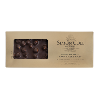 Turrón 70% horká čokoláda s celými lieskovcami 250g Simón Coll