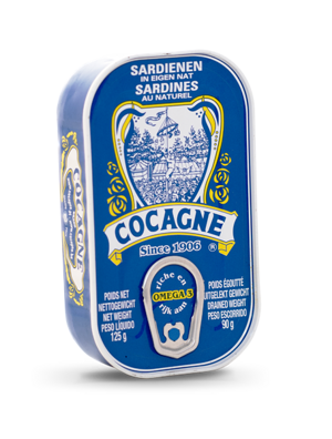 Portugalské sardinky vo vlastnej šťave 125g Cocagne