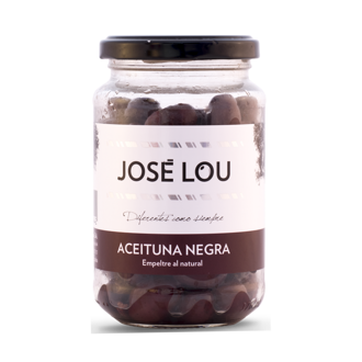 Čierne naturálne olivy typickej aragónskej odrody Empeltre 210g José Lou