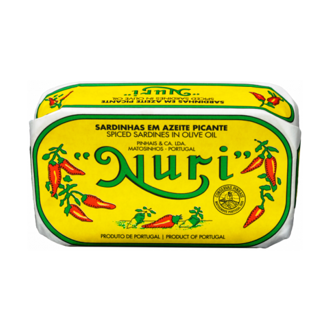 Portugalské sardinky pikantné v olivovom oleji 125g Nuri