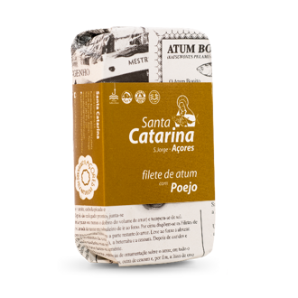 Filety tuniaka v olivovom oleji s azorskou mätou sivou (poejo) 120g Santa Catarina