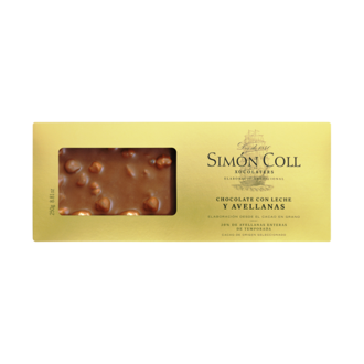 Turrón mliečna čokoláda s celými lieskovcami 250g Simón Coll