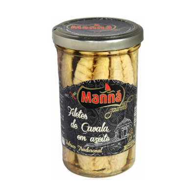 Filety makrely v olivovom oleji 250g v skle Manná Gourmet