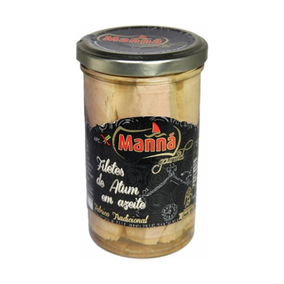 Filety tuniaka v olivovom oleji 250g v skle Manná Gourmet
