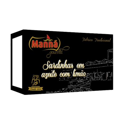 Portugalské sardinky v extra panenskom olivovom oleji s citrónom 120g Manná Gourmet