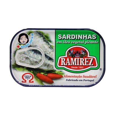 Portugalské sardinky v oleji s čili papričkou Piri-Piri 125g Ramirez