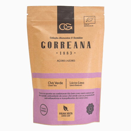 Zelený čaj z Azorských ostrovov s alojziou citrónovou 80g (sypaný) Gorreana