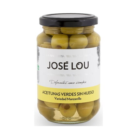 Zelené olivy Manzanilla bez kôstky 370g José Lou