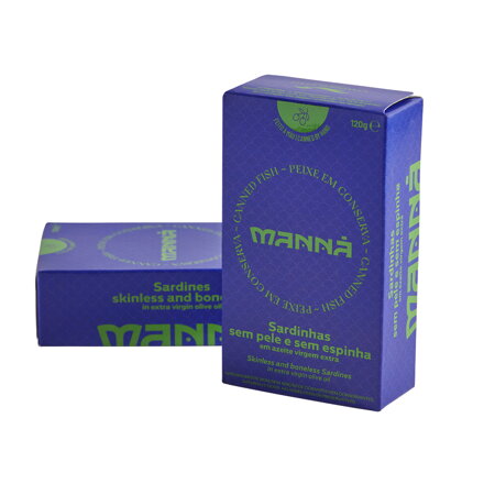 Portugalské sardinky bez kože a kostí v extra panenskom olivovom oleji 120g MANNÁ