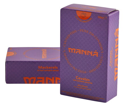 Portugalské makrelky v pikantnej paradajkovej omáčke 120g MANNÁ