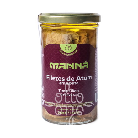 Filety tuniaka zavalitého v olivovom oleji 250g v skle MANNÁ