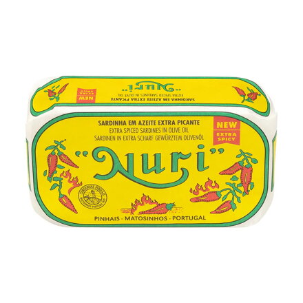 Portugalské sardinky extra pikantné v olivovom oleji 125g Nuri