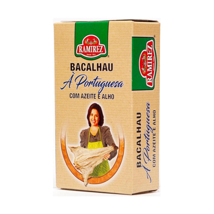 Portugalská treska Bacalhau v olivovom oleji s cesnakom 120g Ramirez