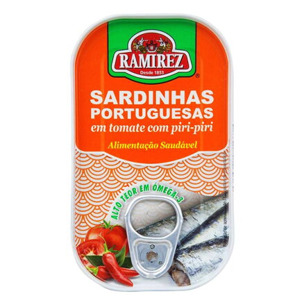 Portugalské sardinky v pikantnej paradajkovej omáčke 125g Ramirez