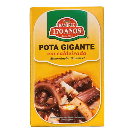 Chápadlá kalmára v ragú omáčke 120g Ramirez
