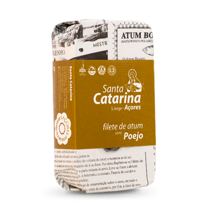 Filety tuniaka v olivovom oleji s azorskou mätou sivou (poejo) 120g Santa Catarina