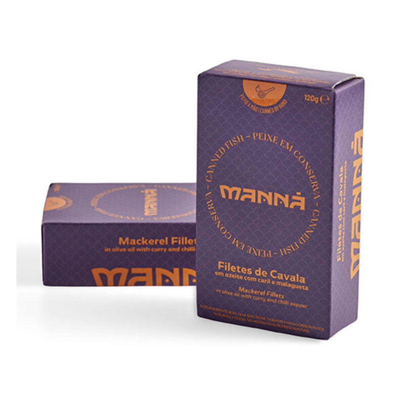 Filety makrely v olivovom oleji s karí a čili papričkou 120g MANNÁ