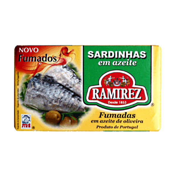 Portugalské údené sardinky v olivovom oleji 125g Ramirez Portugalské údené sardinky v olivovom oleji 125g Ramirez