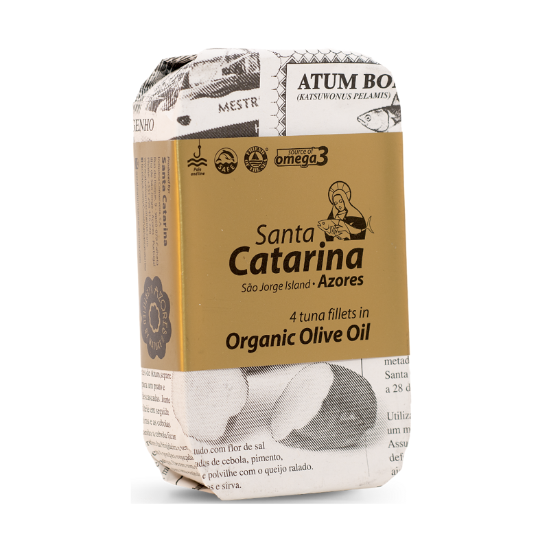 Filety tuniaka v organickom olivovom oleji (ECOCERT) 120g Santa Catarina