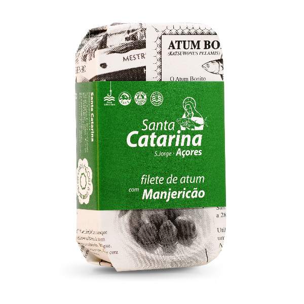 Filety tuniaka v olivovom oleji s bazalkou 120g Santa Catarina