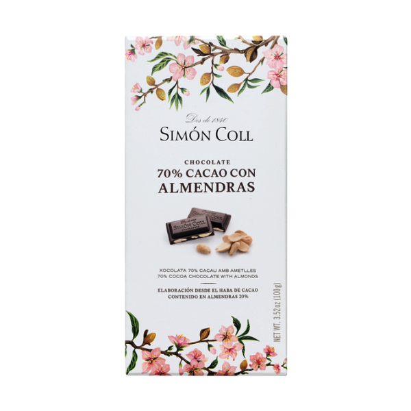 70% horká čokoláda s mandľami 100g Simón Coll