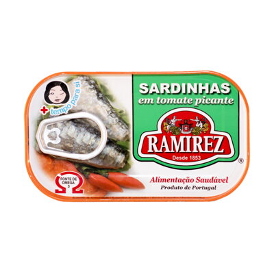Portugalské sardinky v pikantnej paradajkovej omáčke 125g Ramirez