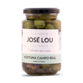 Zelené olivy Campo Real v náleve s cesnakom a bylinkami 355g José Lou