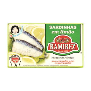 Portugalské sardinky s citrónom v rastlinnom oleji 125g Ramirez